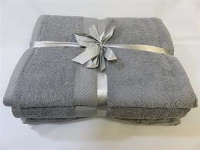img 2 attached to 🛀 Lantrix Soft Organic Cotton Towel Set - 6 Piece (Gray)