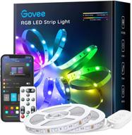 🌈 govee 32.8ft color changing led strip lights with app control, remote, control box - bluetooth led lights for bedroom, room, kitchen, party - 2 rolls of 16.4ft - 64 scenes and music sync lights logo