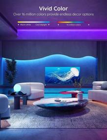 img 1 attached to 🌈 Govee 32.8ft Color Changing LED Strip Lights with App Control, Remote, Control Box - Bluetooth LED Lights for Bedroom, Room, Kitchen, Party - 2 Rolls of 16.4ft - 64 Scenes and Music Sync Lights