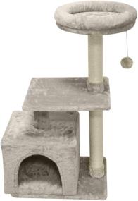 img 4 attached to 🐱 Ultimate Cat Tree: KIYUMI Cat Tower with Sisal Scratching Posts, Condo, Hammock, and Jump Platform - All-in-One Cat Furniture Activity Center