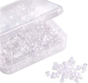 img 4 attached to 1000-Piece Pack of Yalis Silicone Clear Bullet Earring Clutch Backs