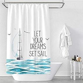 img 4 attached to 🚿 Contemporary Grey Geometric Shower Curtain: Marble Triangle Design | Waterproof & Washable | 72 x 72 inches (Set of 12 Hooks Included)