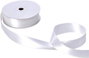 img 1 attached to 🎀 Jillson Roberts Bulk Spool 1.5" x 50 Yards Double-Faced Satin Ribbon - 7 Colors, White