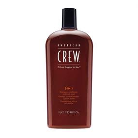 img 4 attached to AMERICAN CREW 3-in-1 Shampoo Conditioner and Body Wash | 33.8 Fl Oz | All-in-One Hygiene Solution