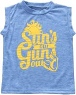 sleeveless sun's out guns out tank top for toddler boys logo