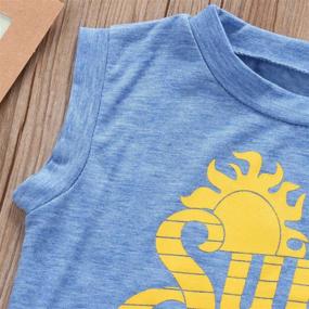 img 2 attached to Sleeveless Sun's Out Guns Out Tank Top for Toddler Boys