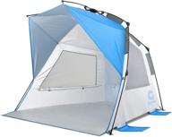 gonex pop up tent: portable 3-4 person beach tent with easy set up, ventilation, and upf 50+ sun protection логотип