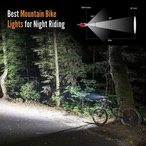 img 1 attached to 🚴 VASTFIRE Mountain Bike Lights - 1000 Lumens MTB Light for Night Riding, Waterproof Aluminum Housing, 360° Angled Turned Handlebar Mount, USB-C Rechargeable Front Back Bicycle Lamp Set ideal for Road Commuting