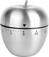 jayron mechanical timer: loud alarm 60-minute countdown kitchen timer - stainless steel, perfect christmas gift for kids and seniors! logo