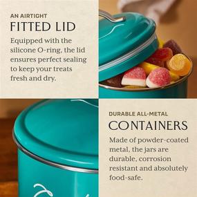 img 1 attached to 🍭 Farmhouse Kitchen Candy and Cookie Jars Set - Stylish Storage Containers for Your Favorite Treats - Large and Medium Canisters with Lids - Airtight Jars for Kitchen Countertop by Nirgals