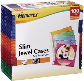 img 1 attached to 📀 Оптимизировано для SEO: Memorex Slim CD Jewel Case 5 мм (набор из 100 штук) в различных цветах.