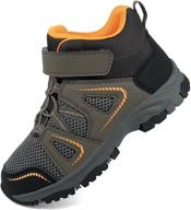 👟 yeskis boys girls hiking shoes: big kid non slip athletic sneakers for outdoor adventures logo