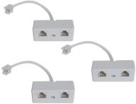 📞 sincoda rj11 telephone adapter: 3pcs 2-way plug to socket adapter and splitter for landline telephone logo