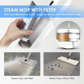 img 2 attached to 🧹 Moolan 12-in-1 Steam Mop: Advanced Floor Steam Cleaner with Water Filtration, LCD Display - Ideal for Hardwood, Tile, Grout, Laminate, Carpet & Kitchen Stains