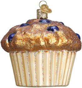 img 1 attached to 🫐 Glass Blown Blueberry Muffin Ornament by Old World Christmas (32263) - Enhanced for SEO