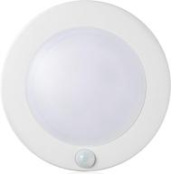 💡 myth realm led flush mount ceiling light fixture with motion sensor - 7", 3cct 3000/4000/5000k, waterproof, opaque shade, plastic frame - ideal for room, hallway, garage, and basement logo