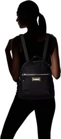 img 1 attached to Calvin Klein Belfast Nylon Key Item Backpack - Black with Gold Accents