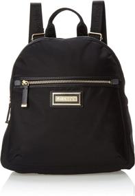 img 4 attached to Calvin Klein Belfast Nylon Key Item Backpack - Black with Gold Accents