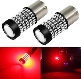 img 4 attached to Phinlion 1156 LED Red Brake Stop Light Bulbs 2800 Lumens Super Bright 3014 103-SMD BA15S 1003 1156 7506 LED Bulb With Projector For Turn Signal Brake Tail Lights