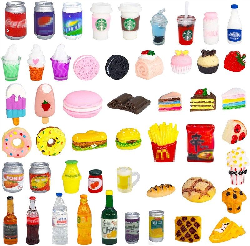 miniature bottles pretend kitchen accessories 로고