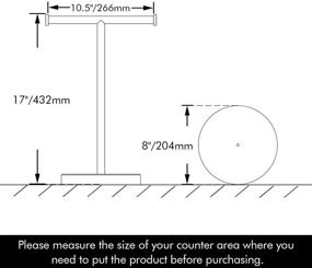 img 3 attached to 🔧 KES Держатель для полотенец T-образной формы - Стильная полка из нержавеющей стали для ванной комнаты на столешницу - Матовое покрытие - Высота 17