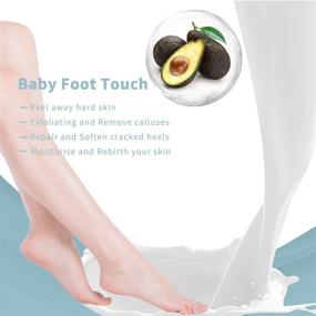 img 2 attached to 🦶 Foot Mask-5 Pack for Silky Soft Skin, Natural Exfoliating Foot Care Treatment to Repair Cracked Heels, Callus Removal, and Dead Skin Cell Peeling, Ideal for Men and Women (Milk & Avocado)