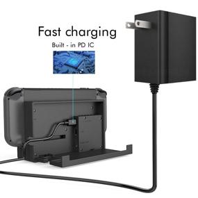 img 2 attached to Nintendo Switch USB C 39W Charger Adapter by Bingkers - 15V 2.6A Fast Charging Kit for Switch Dock, Pro Controller & TV Mode - Type C Travel Wall Charger