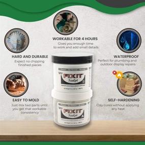 img 2 attached to 🔧 1 Lb. Fixit Sculpt Epoxy Clay - All Purpose Adhesive Kit