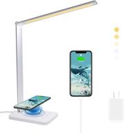 🔌 usb charging port led desk lamp - 10 brightness levels & 5 lighting modes, touch control, auto timer, eye-caring dimmable reading light for home office логотип