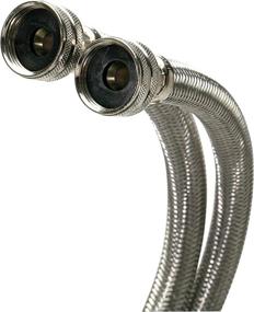 img 3 attached to 🚰 Fluidmaster B9WM72HE Washing Machine Connector, High Efficiency - Braided Stainless Steel Hose 3/4" Fittings, 6 Ft. (72-Inch) Length