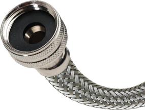 img 1 attached to 🚰 Fluidmaster B9WM72HE Washing Machine Connector, High Efficiency - Braided Stainless Steel Hose 3/4" Fittings, 6 Ft. (72-Inch) Length