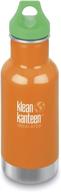 💧 stay hydrated with klean kanteen kid kanteen classic double wall vacuum insulated stainless steel kids water bottle: leak proof & loop cap included логотип