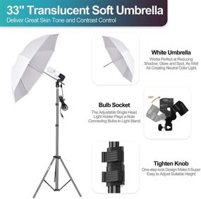 img 1 attached to 📸 Professional EMART 8.5 x 10 ft Backdrop Support System: Photography Video Studio Lighting Kit Umbrella Softbox Set for Photo Studio Product, Portrait, and Video Shooting Photography