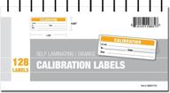 calibration labels - self laminating with spiral bound cover (orange) logo