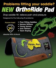 img 1 attached to 🐴 1-Inch Southwestern Equine OrthoRide Correction Saddle Pad - Made in USA
