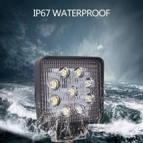img 1 attached to 🚗 Northpole Light LED Light Bar - 2x 27W Waterproof Flood Work Light with 5D Lens, Off-road Truck Car ATV SUV Boat 4WD ATV, Includes Mounting Bracket