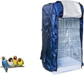 img 4 attached to 🐦 QBLEEV Large Birdcage Cover: Windproof, Waterproof Shield for Square Cage Crate