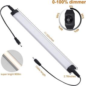 img 3 attached to PESUTEN LED Under Cabinet Lighting: Dimmable 9W 900LM Strip 🔆 Light for Kitchen, Cabinet, Cupboard, and More in Warm White 2700K