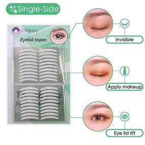 img 3 attached to 👁️ Invisible Slim Eyelid Tapes: 600pcs/300 Pairs, Medical-use Fiber Strips for Instant Lift, Surgery-Free Eye Lid Transformation! Ideal for Hooded, Droopy, Uneven, Mono-eyelids