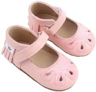 liv leo sparkle leather moccasin girls' shoes in flats. logo