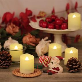 img 1 attached to 🕯️ OWLBAY Set of 6 Ivory Flameless Votive Candles with Remote and Timer - Long-Lasting Battery Operated Bright LED Tealight Candles, Realistic & Sturdy Tea Light - Ideal for Party/Holiday Decor…