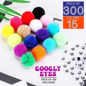 🧶 Craftsistic - 300 Pieces 1 inch Pom Poms + 100…