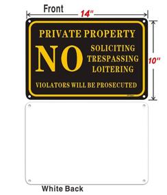 img 3 attached to No Trespassing Signs Private Property Occupational Health & Safety Products