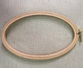 img 2 attached to 🪡 BWRMHME 8x5 Inch Wooden Oval Embroidery Hoops - Cross Stitch Hoop for DIY Needlework, Sewing Art (Pack of 1)