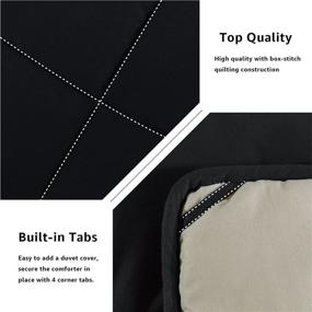 img 1 attached to 🛏️ Seward Park Lightweight Down Alternative Quilted Comforter - Twin Size Bedding - Warm and Reversible - Black Gray Color