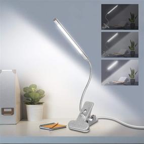 img 4 attached to Linkstyle Clip on Light Reading Light: USB Rechargeable, Dimmable Desk Lamp for Bedroom & Office
