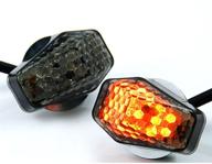 🏍️ универсальный мотоцикл спорт уличные гонки байк flush mount smoke blinker light с 15 желтыми светодиодными указателями поворота логотип