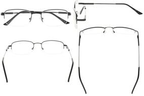 img 3 attached to Bendable Titanium Memory Half-Rim Reading Glasses - Eyekepper for Men and Women (Black, +1.50)