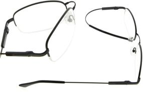 img 2 attached to Bendable Titanium Memory Half-Rim Reading Glasses - Eyekepper for Men and Women (Black, +1.50)