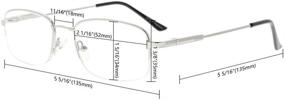 img 1 attached to Bendable Titanium Memory Half-Rim Reading Glasses - Eyekepper for Men and Women (Black, +1.50)